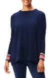 Nz Active By Nic+zoe Cool Down Color Pop Sweater In Indigo Multi
