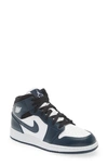 Jordan Kids' Nike Air  1 Mid Se Basketball Sneaker In Armory Navy/ White/ Black