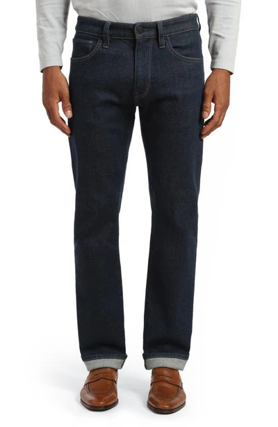 34 Heritage Courage Straight Leg Jeans In Rinse Selvedge