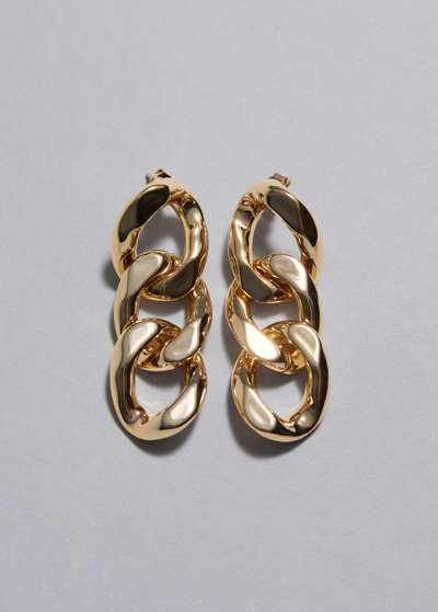 Other Stories Chunky Drop Chain Earrings In Gold