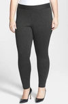 Vince Camuto High Waist Ponte Knit Leggings In Dark Heather Grey