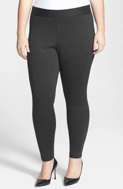 Vince Camuto High Waist Ponte Knit Leggings In Dark Heather Grey