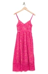 NSR CROCHET STRETCH LACE MIDI DRESS