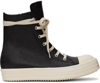 RICK OWENS BLACK WASHED CALF SNEAKERS
