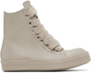 RICK OWENS OFF-WHITE JUMBO LACED SNEAKERS