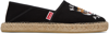 Kenzo Canvas Espadrilles With Logo Embroidery In Black