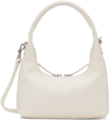 Margesherwood Hobo Leather Shoulder Bag In Cream Glossy Plain