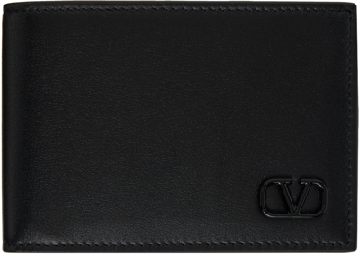 Valentino Garavani Black Hardware Wallet In Nero