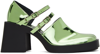 JUSTINE CLENQUET GREEN JENNIE MARY-JANE HEELS