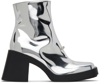 JUSTINE CLENQUET SILVER RAYA BOOTS