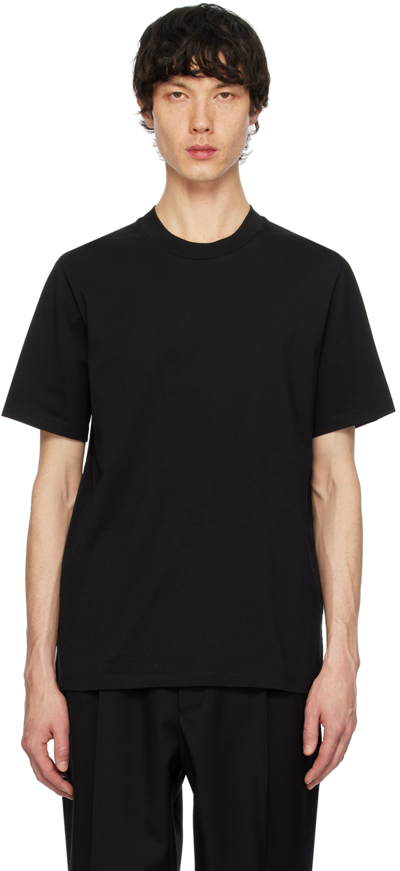 Jil Sander Black Basic T-shirt In 001 Black