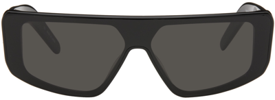 Rick Owens Black Performa Sunglasses In 0909 Black/black