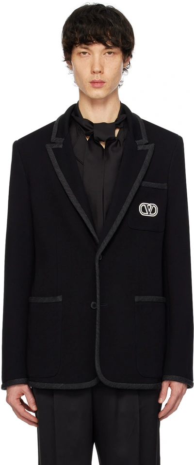 Valentino Navy Vlogo Blazer