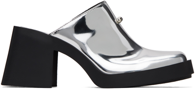 Justine Clenquet Silver Raya Mules