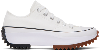 Converse White Run Star Hike Sneakers In White/black/gum