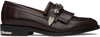 TOGA VIRILIS BROWN LEATHER LOAFERS