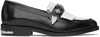 TOGA VIRILIS BLACK & WHITE LEATHER LOAFERS