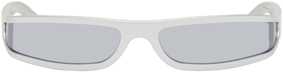 Rick Owens Silver Fog Sunglasses In 1818 Silver/silver