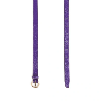 Saison 1865 Slim Patent Leather Belt In Purple