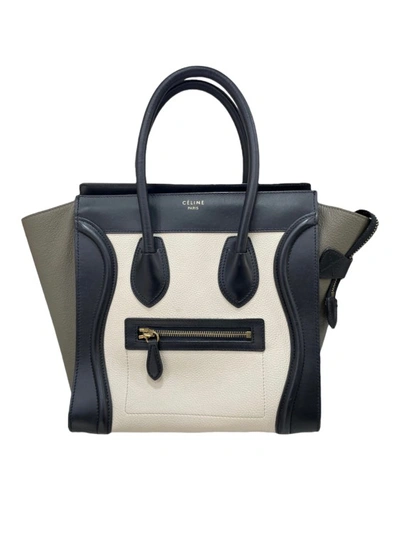 Celine Luggage Tricolor In Black