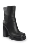 Candies Glam Bootie In Black Leather