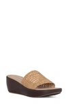 DONALD PLINER BASKETWEAVE WEDGE SANDAL