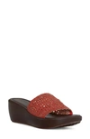 DONALD PLINER BASKETWEAVE WEDGE SANDAL