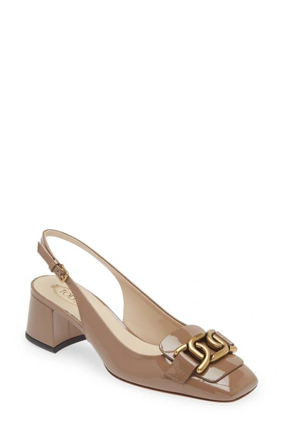 Tod's Kate Slingback Pump In Creta Chiaro