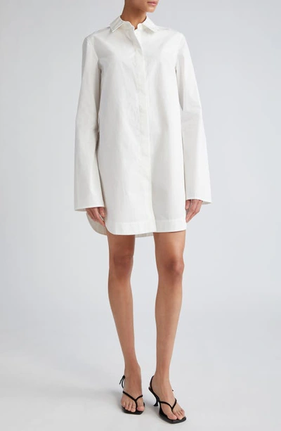 Loulou Studio Eknath Organic Cotton Poplin Dress In White