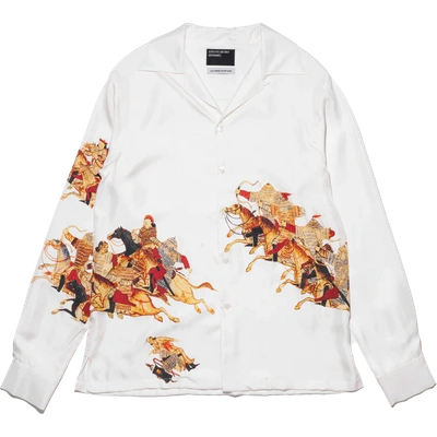 Enfants Riches Deprimes Hun Battle Print Lake Geneva Shirt In Ivory