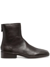 LEMAIRE LEMAIRE MEN PIPED ZIPPED BOOTS