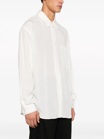 Lemaire Man White Shirts In Wh023 Lily White