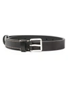 Lemaire Leather Belt In Bk999 Black