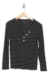 LUCKY BRAND LUCKY BRAND STRIPED LONG SLEEVE HENELY T-SHIRT