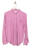 LUCKY BRAND LUCKY BRAND SOLID BUTTON FRONT SHIRT