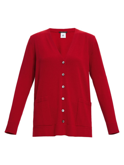 Marina Rinaldi Women's Mais Wool Cardigan In Red