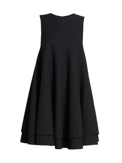 Loewe Silk And Wool Mini Dress In Black