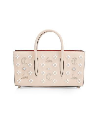 Christian Louboutin Paloma Leather Baguette Bag In Leche Multi