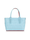Christian Louboutin Women's Mini Cabata Embossed Leather Tote Bag In Mineral