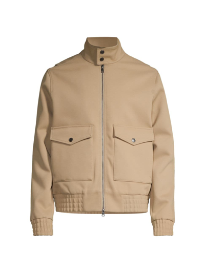 Michael Kors Barracuda Stretch Full Zip Jacket In Khaki