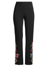 JOHNNY WAS WOMEN'S JULIE EMBROIDERED BABY BOOTCUT LEGGINGS