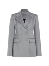 ANOTHER TOMORROW WOMEN'S DOUBLE-BREASTED HERRINGBONE WOOL BLAZER