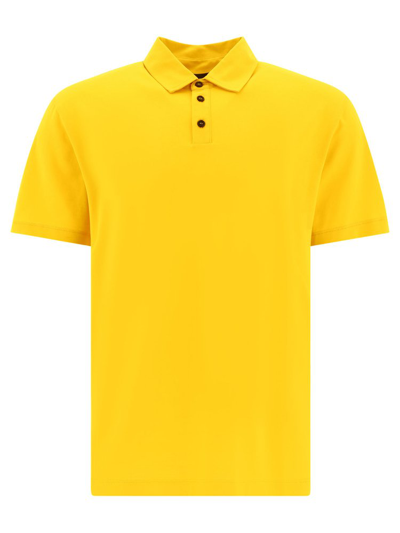 Roberto Collina Cotton Polo Shirt In Yellow