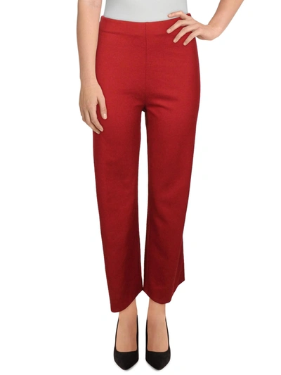 Eileen Fisher Womens Wool Office Wide Leg Pants In Red