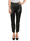 DKNY WOMENS FAUX LEATHER PAPERBAG PANTS