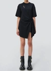 JONATHAN SIMKHAI LIVIA WRAP MINI DRESS IN BLACK