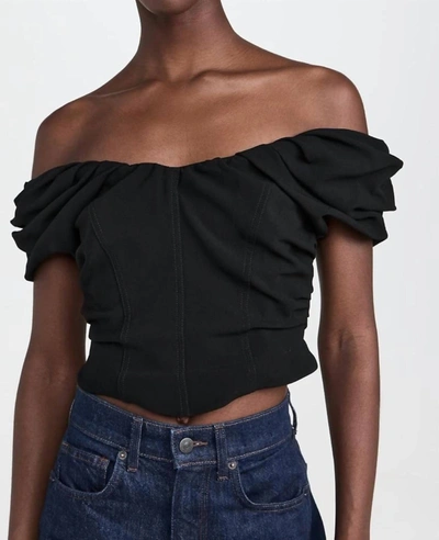 A.L.C NORA CROP TOP IN BLACK