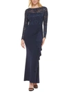 JESSICA HOWARD WOMENS LACE SEQUINED EVENING DRESS