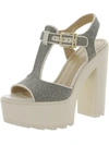 MICHAEL MICHAEL KORS SINEAD WOMENS CRYSTAL STONES PEEP TOE PLATFORM HEELS