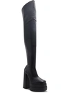 ALDO SHIRLEY WOMENS FAUX LEATHER BLOCK HEEL OVER-THE-KNEE BOOTS
